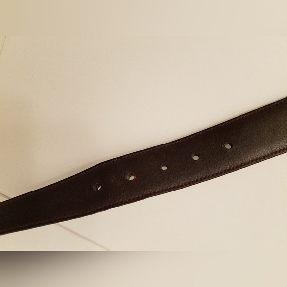 Trafalgar Men's Leather Snakeskin Belt Black  Size 36 Gold Tone Square Buckle - Picture 9 of 15